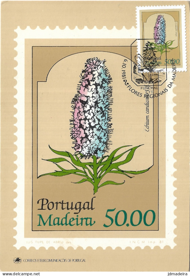Portugal – 1981 Flowers Madeira Maximum Cart Carte Maximum - Briefe U. Dokumente