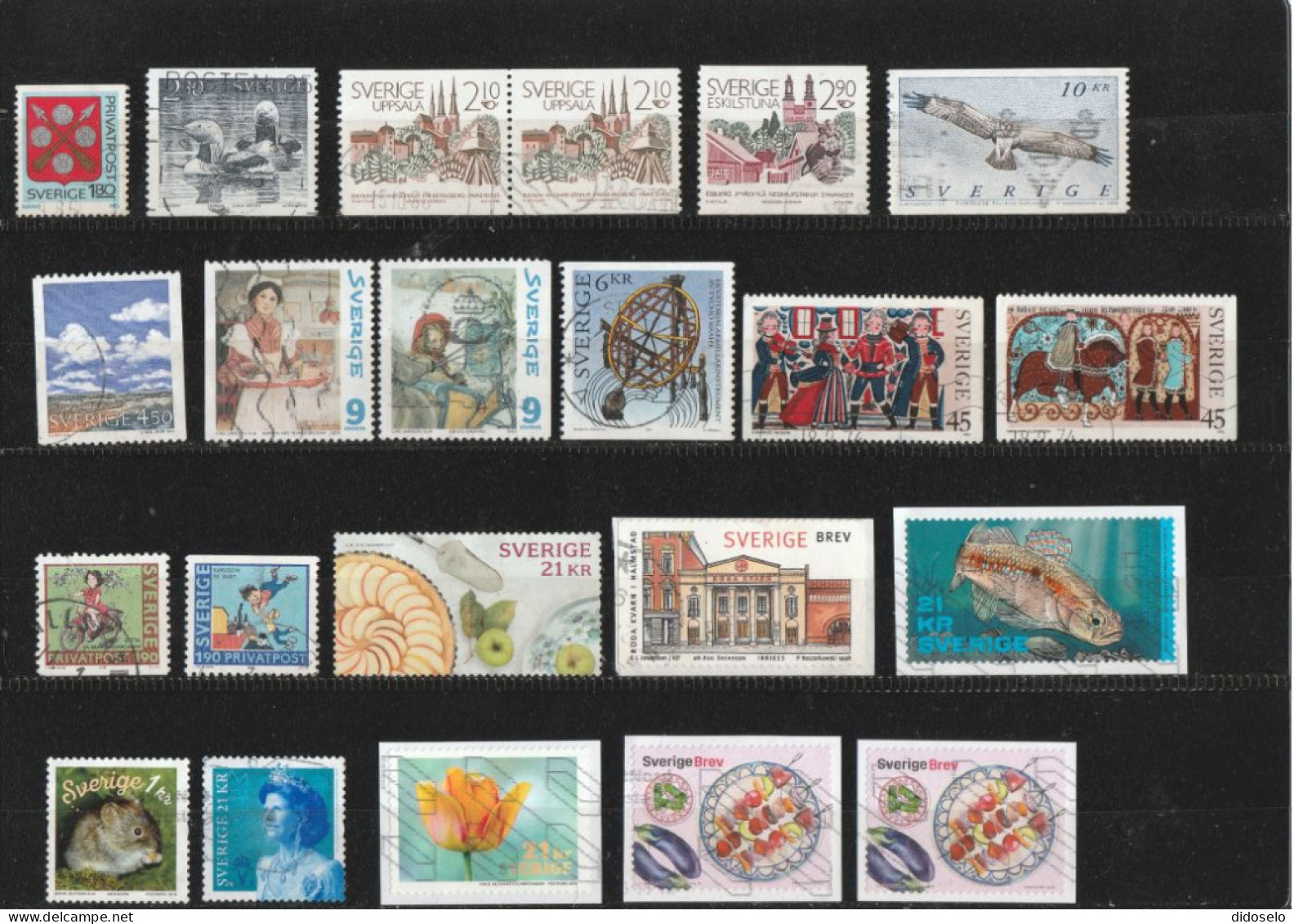 Sweden - Lot Of Used Stamps - Collections