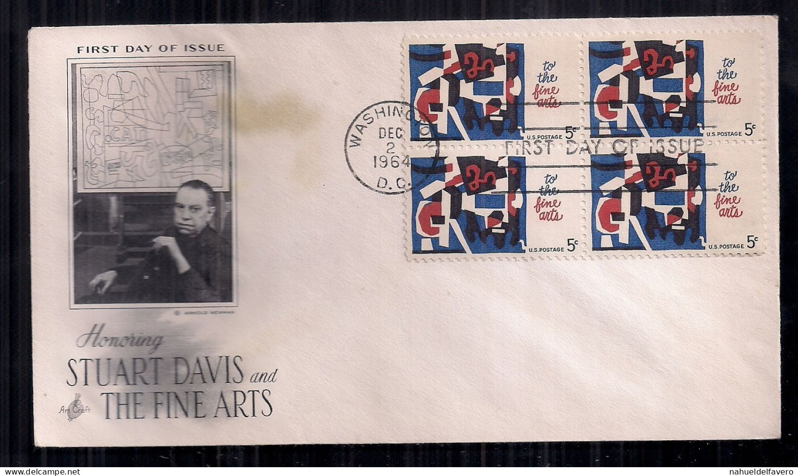 U.S. - Enveloppe Premier Jour D'émission - 1964 - Honoring Stuart Davis And The Fine Arts - 1961-1970