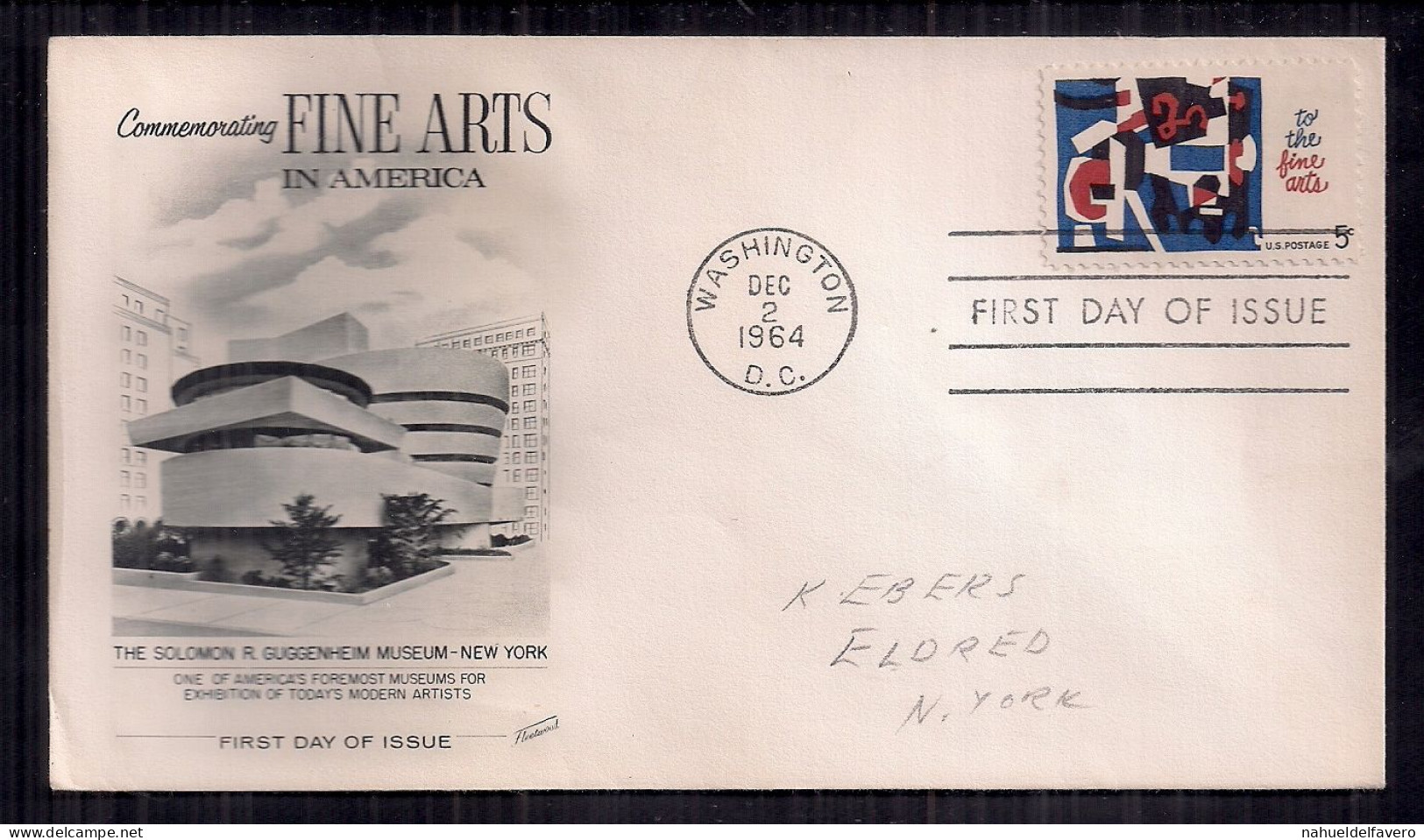 U.S. - Enveloppe Premier Jour D'émission - 1964 - Commemorating The Fine Arts In America - 1961-1970