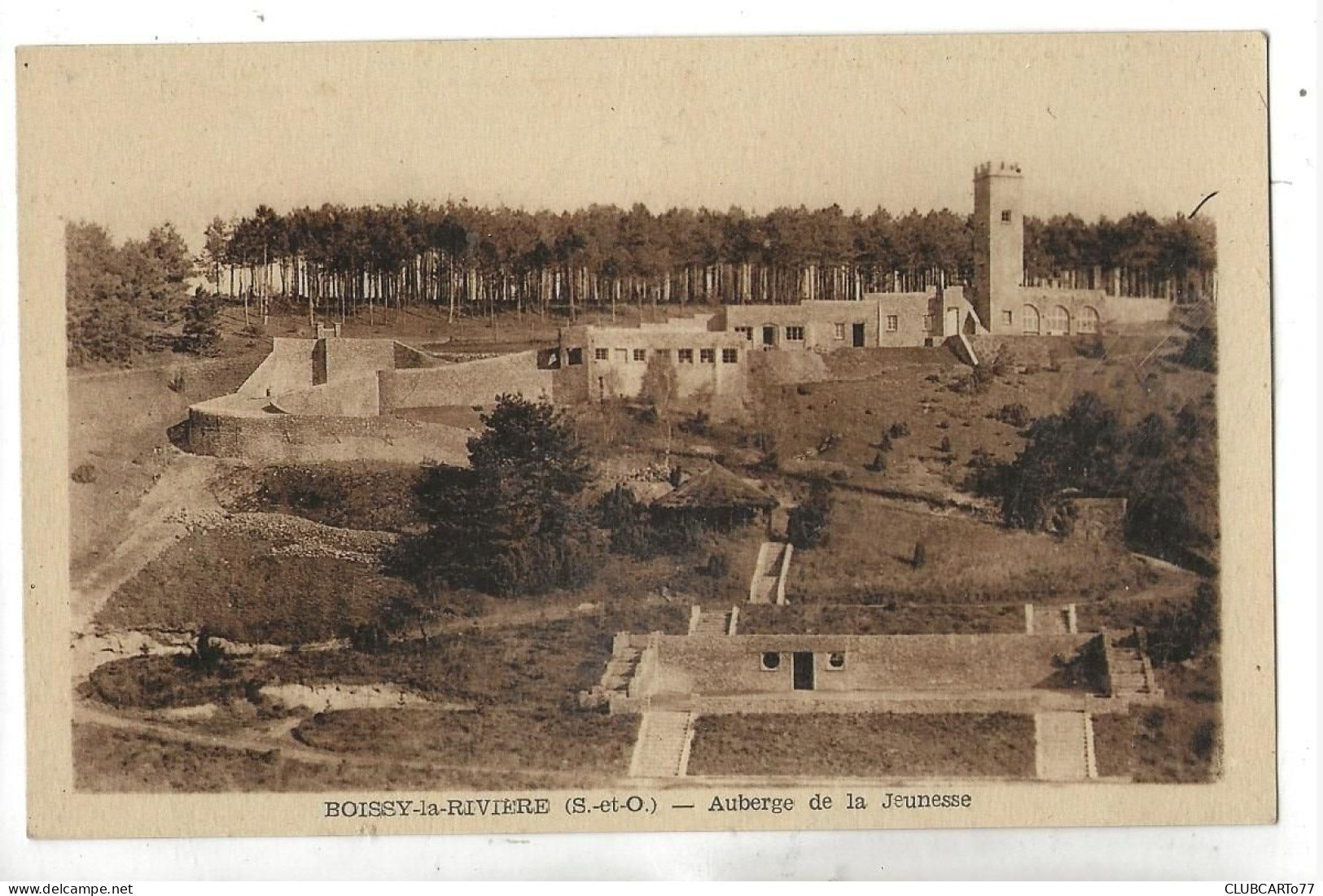 Boissy-la-Rivière (91) : Vue Panoramique Sur L'Auberge De La Jeunesse En 1930 PF - Boissy-la-Rivière