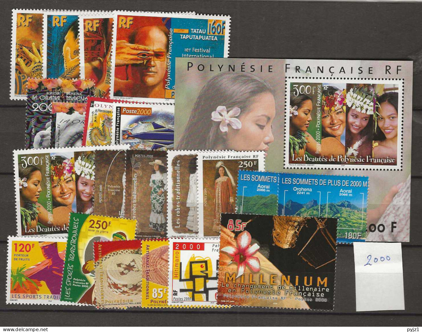 2000 MNH Polynesie Française Year Collection Postfris** - Années Complètes