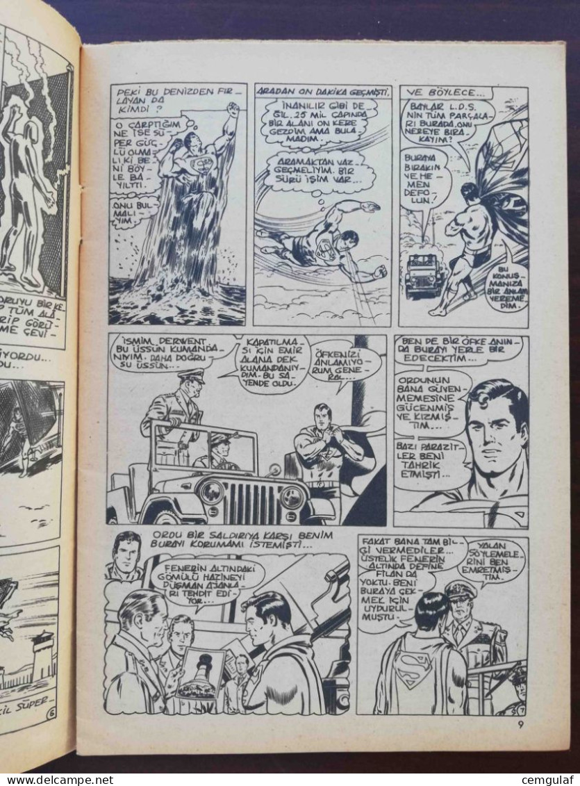 SUPERMAN, TURKISH EDITION-NO:5 FACICLE COVER DESIGN, YÜCEL KÖKSAL. - TEK PUBLICATIONS 1979 - DC