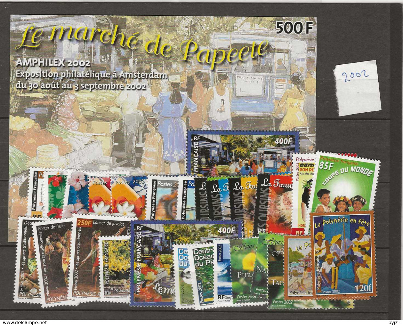2002 MNH Polynesie Française Year Collection Postfris** - Full Years