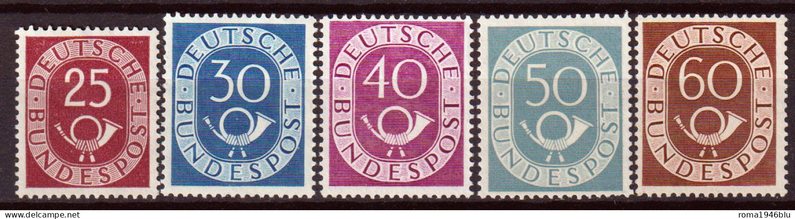 Germania 1951 Unif. 17/20 (*)/MNG F - Neufs