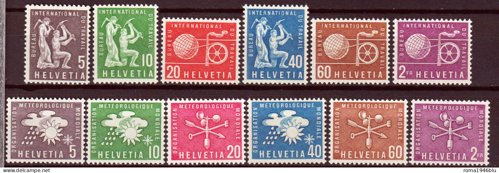 Svizzera 1956 Unif.S369/80 **/MNH VF/F - Officials