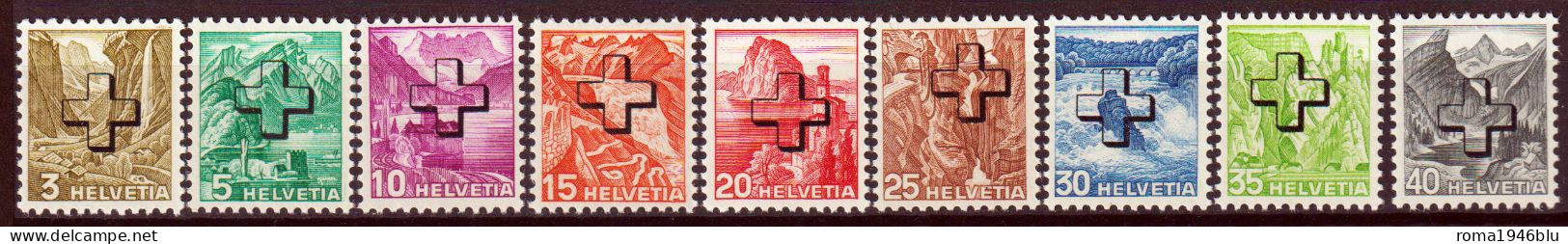 Svizzera 1938 Unif.S150A/58A **/MNH VF/F - Oficial