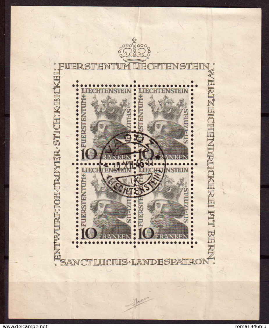 Liechtenstein 1946 Unif.BF6 O/Used VF/F - Blocks & Sheetlets & Panes