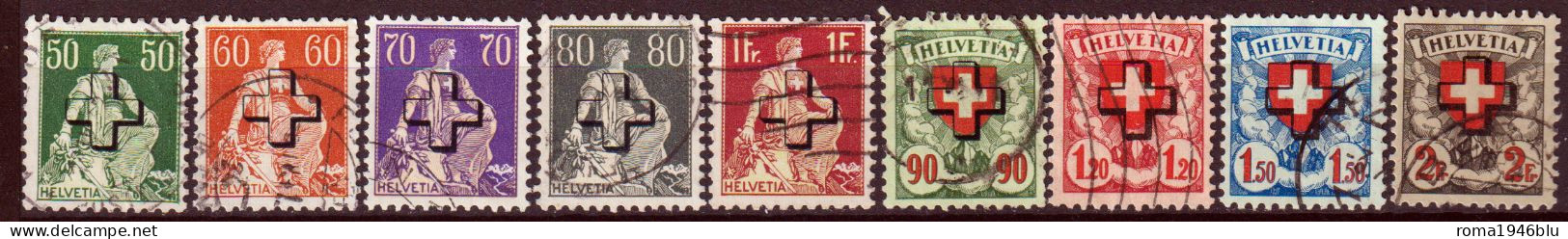 Svizzera 1938 Unif.S141/49 O/used VF/F - Dienstzegels