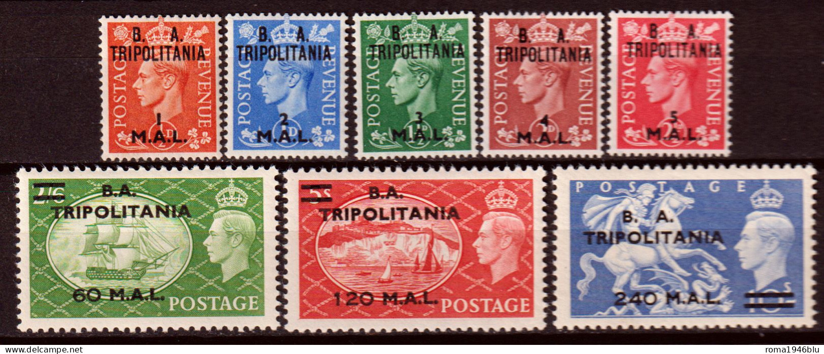 Tripolitania 1951 Sass.27/34 **/*/MNH /MHVF/F - Tripolitania