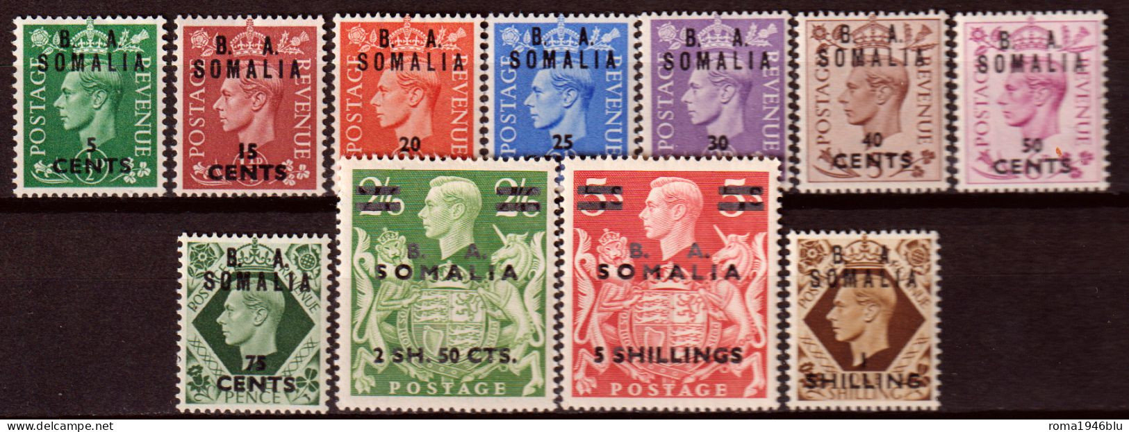 Somalia 1950 Sass.21/31 **/MNH VF/F - Somalia