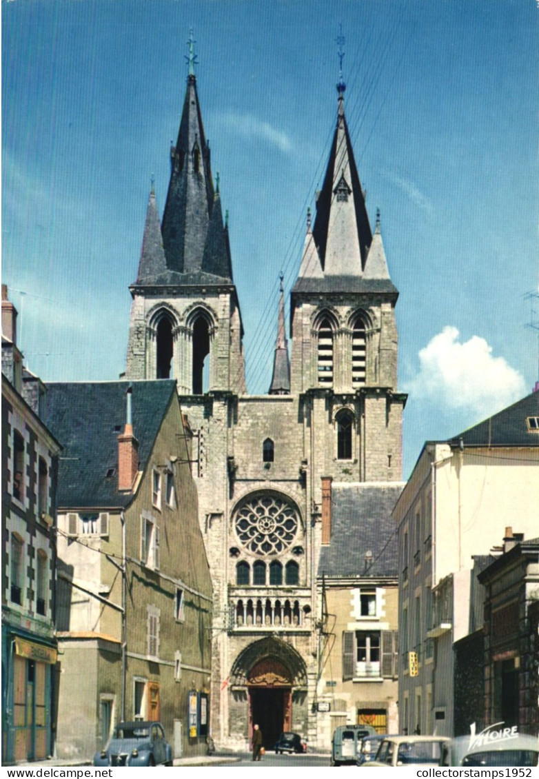 BLOIS, CHURCH, ARCHITECTURE, SAINT NICOLAS, CARS, FRANCE - Kirchen U. Kathedralen