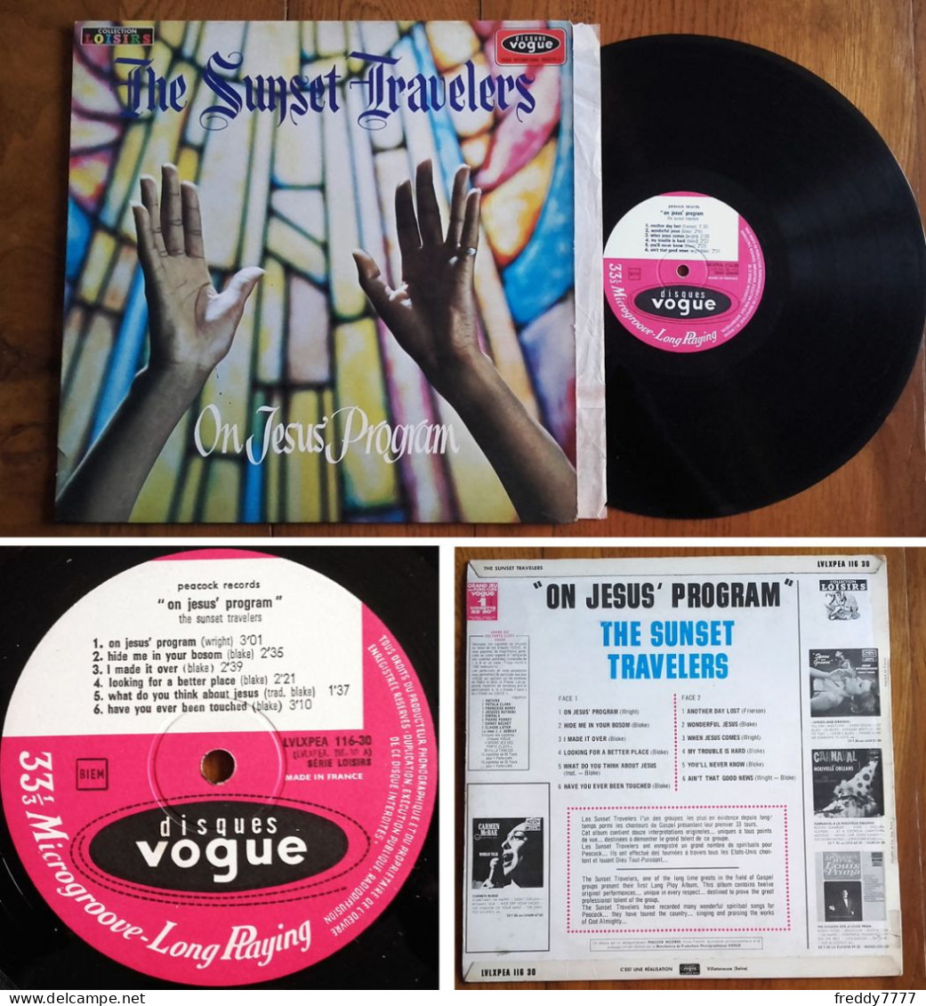RARE French LP 33t RPM BIEM (12") THE SUNSET TRAVELERS «On Jesus' Program» (1967) - Collectors