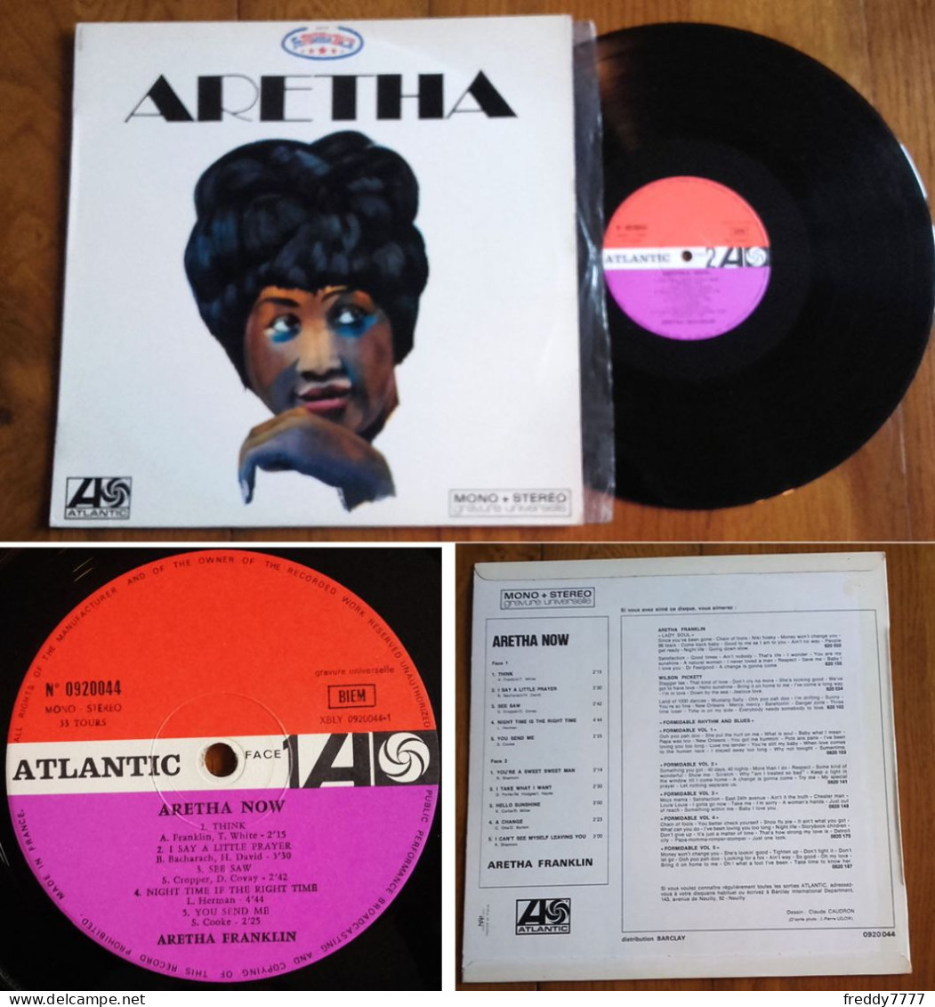 RARE French LP 33t RPM BIEM (12") ARETHA FRANKLIN «Aretha» (1968) - Soul - R&B