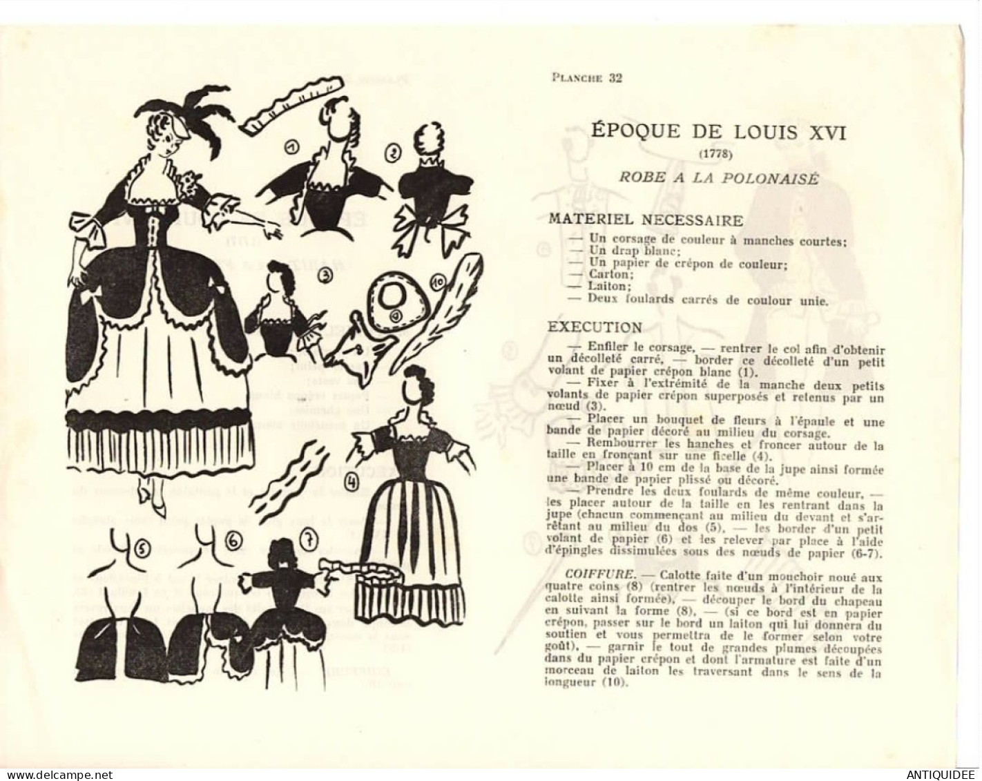 FICHES DE COSTUMES IMPROVISES Par Denise KIEB ( Première Série ) - - Theatre, Fancy Dresses & Costumes