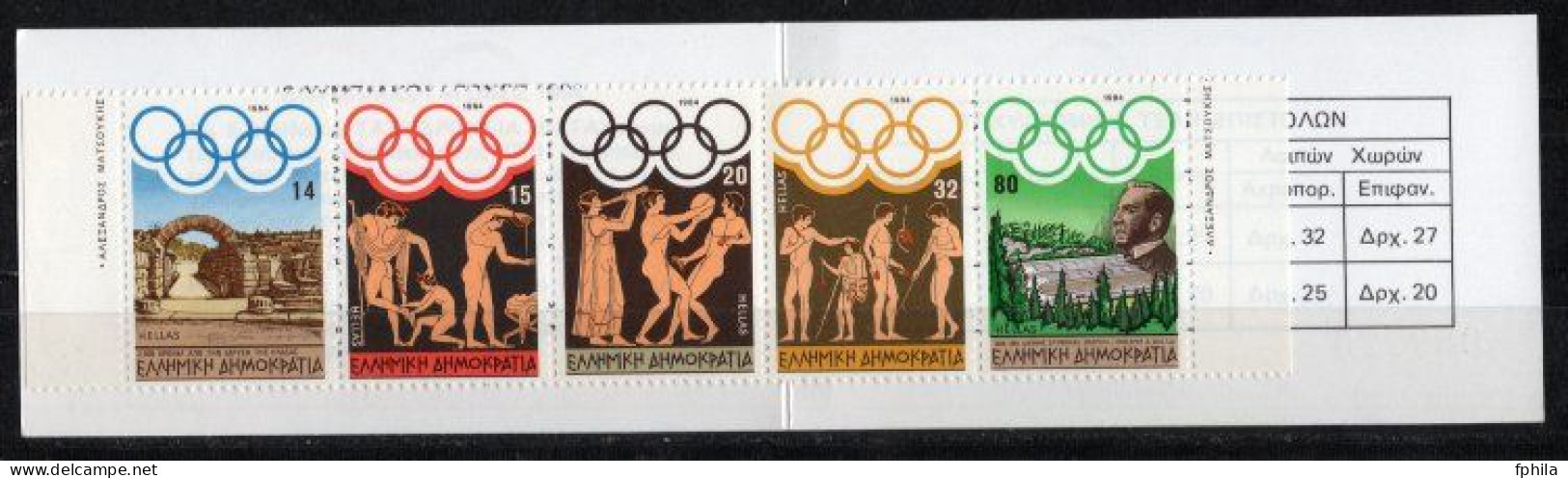 1984 GREECE OLYMPIC GAMES LOS ANGELES BOOKLET MNH ** - Booklets