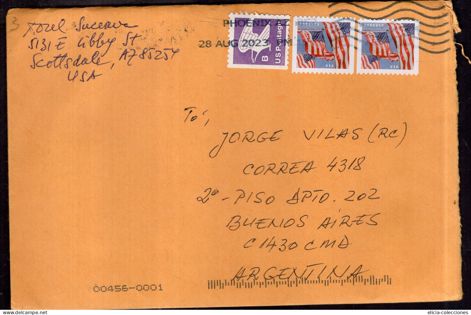 United States - 2023 - Letter - Sent To Argentina - Caja 1 - Storia Postale