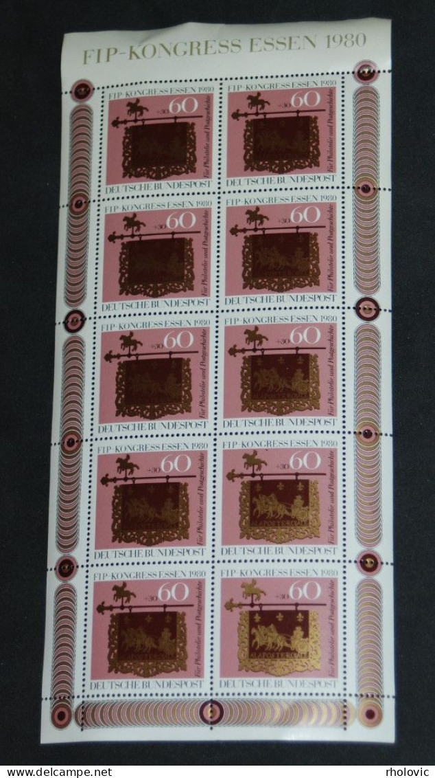 GERMANY 1980, FIP Congress Essen, Mi #1065, Miniature Sheet, MNH**, CV: €10 - 1959-1980