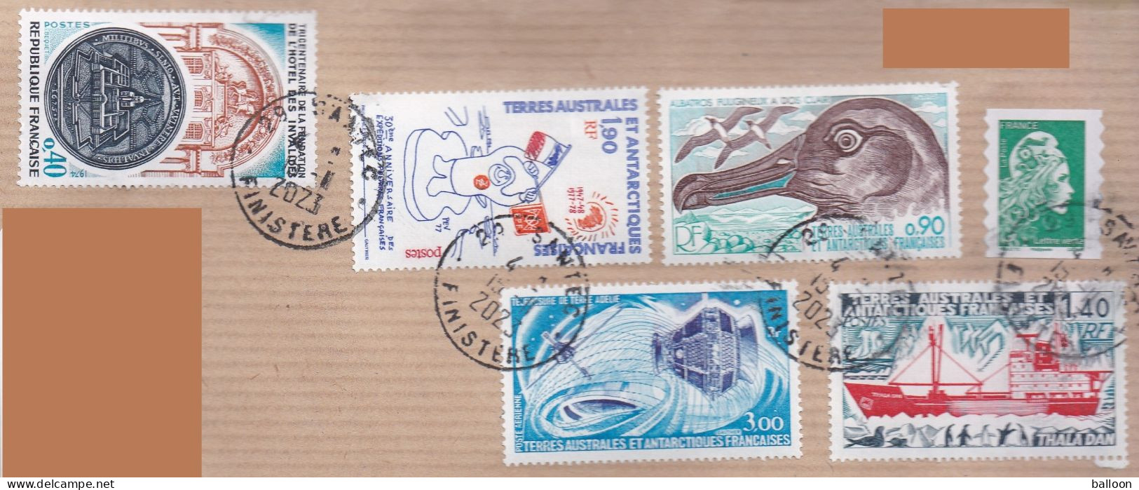 Enveloppe Affranchie De TP France Et TAAF - Used Stamps