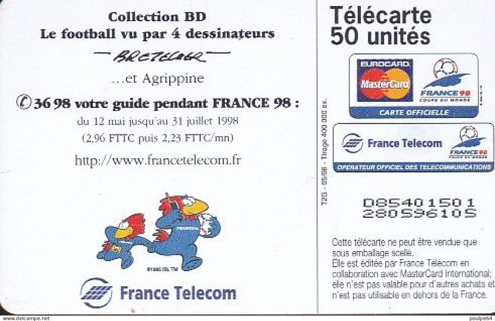 F866  05/1998 - BRETECHER - FRANCE 98 - 50 OB2 - 1998