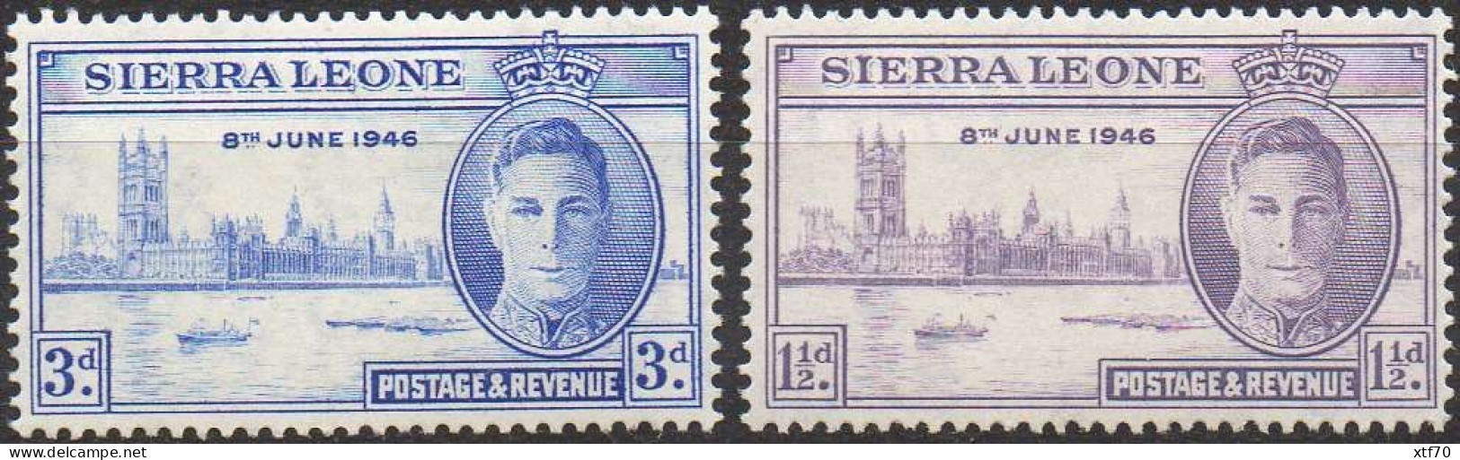 SIERRA LEONE 1946 Victory - Sierra Leone (...-1960)