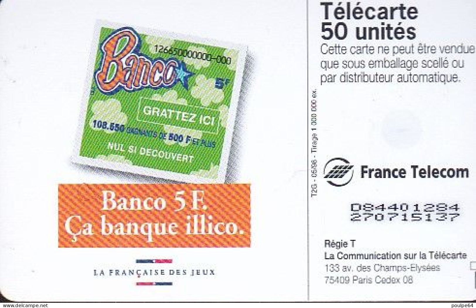 F869  05/1998 - BANCO " On S'appelle … " - 50 OB2 - 1998