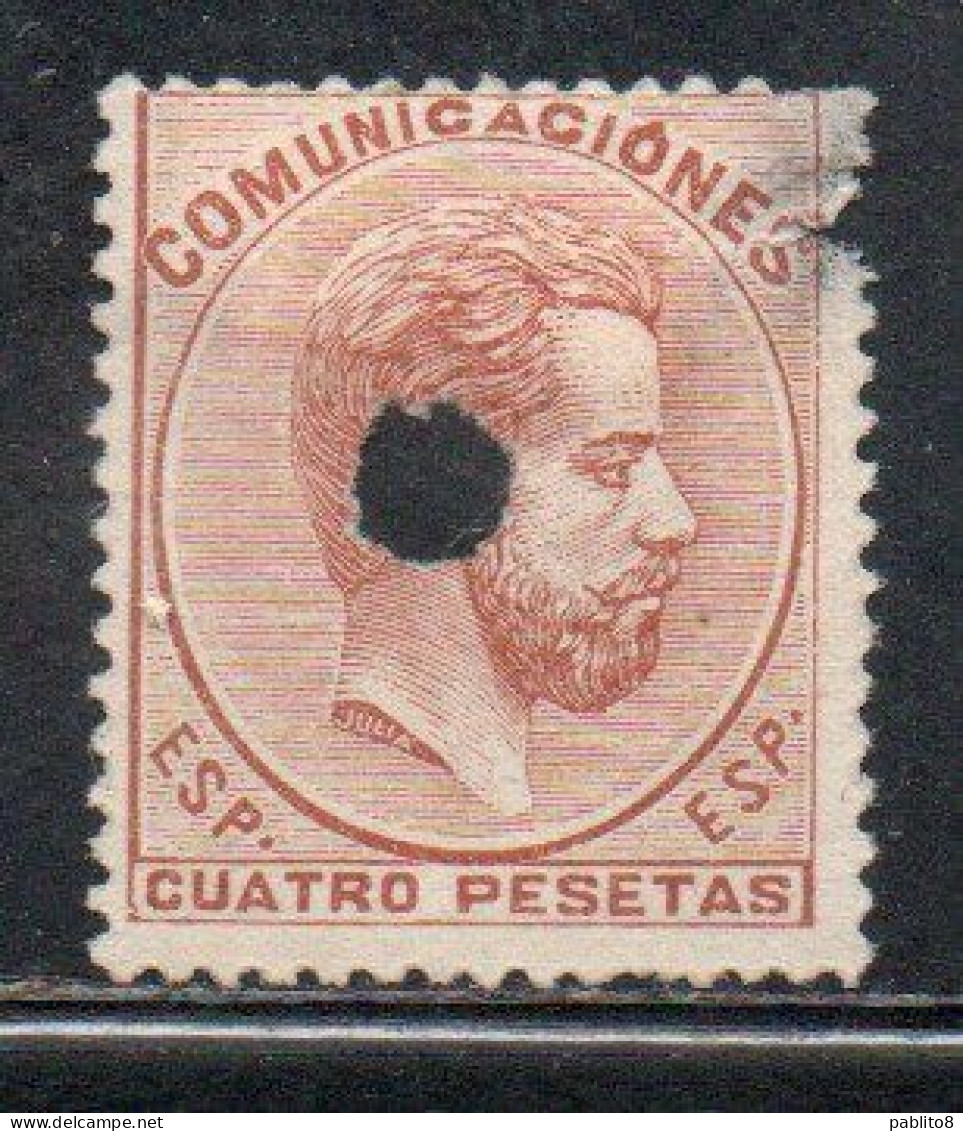 SPAIN ESPAÑA SPAGNA 1872 1873 PERFIN KING AMADEO RE ROI 4p MH - Nuevos