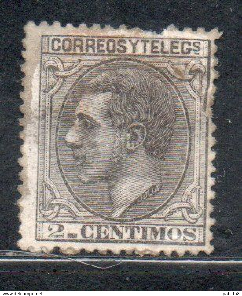 SPAIN ESPAÑA SPAGNA 1879 KING ALFONSO XII RE ROI 2c MH - Unused Stamps