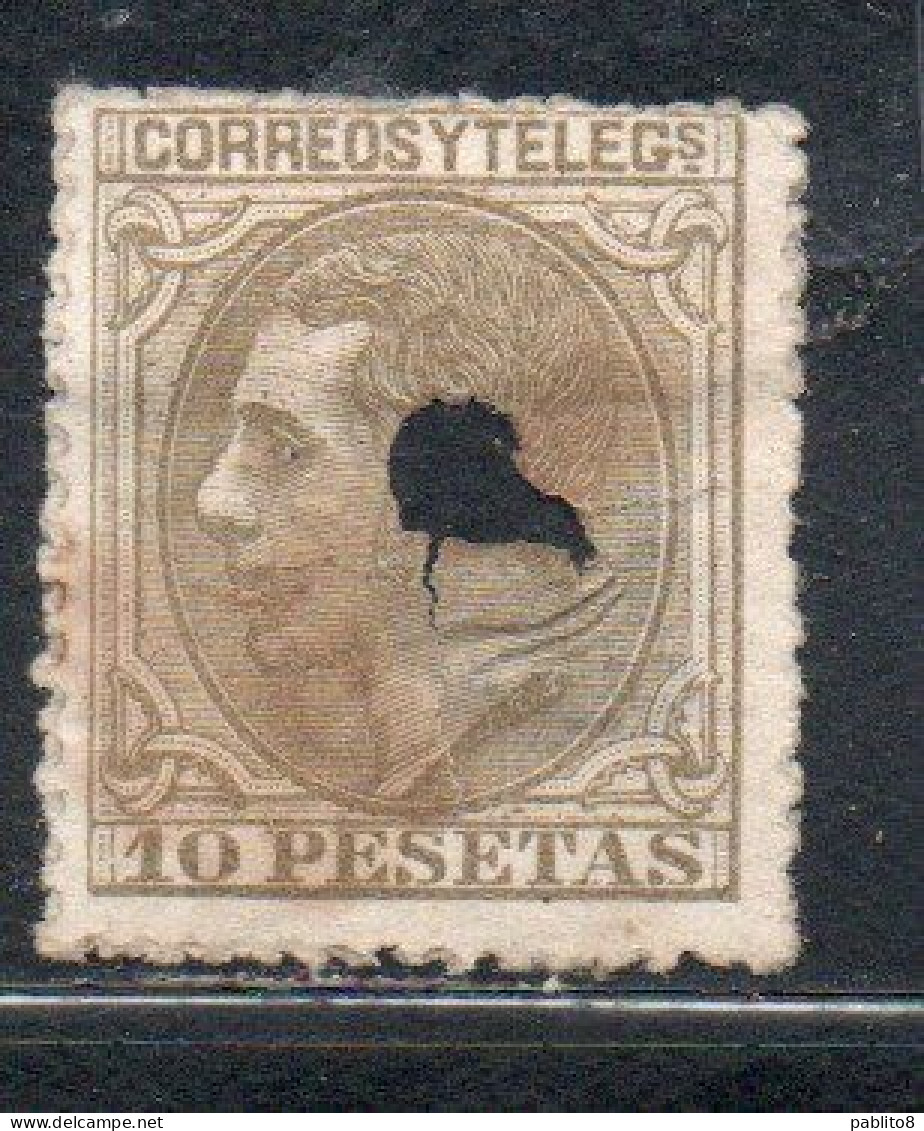 SPAIN ESPAÑA SPAGNA 1879 PERFIN KING ALFONSO XII RE ROI 10p MH - Unused Stamps