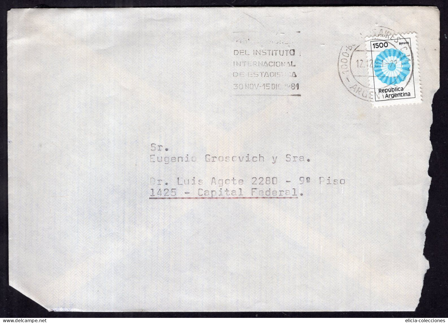 Argentina - 1981 - Letter - Sent To Federal Capital - Caja 1 - Lettres & Documents