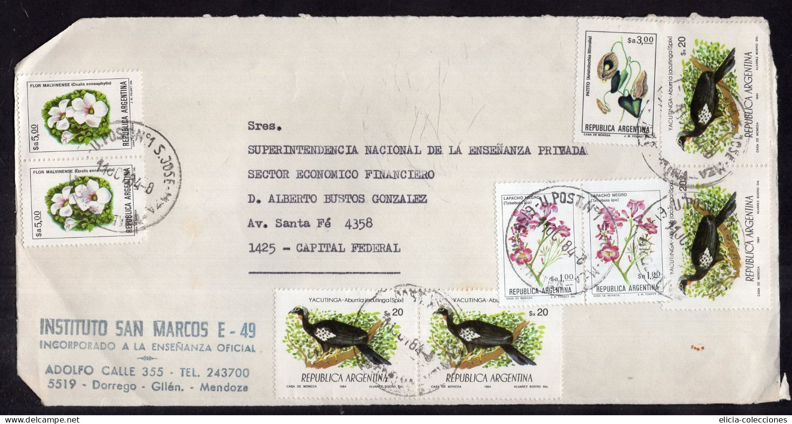 Argentina - 1984 - Letter - Fragment - Sent To Federal Capital - Caja 1 - Lettres & Documents