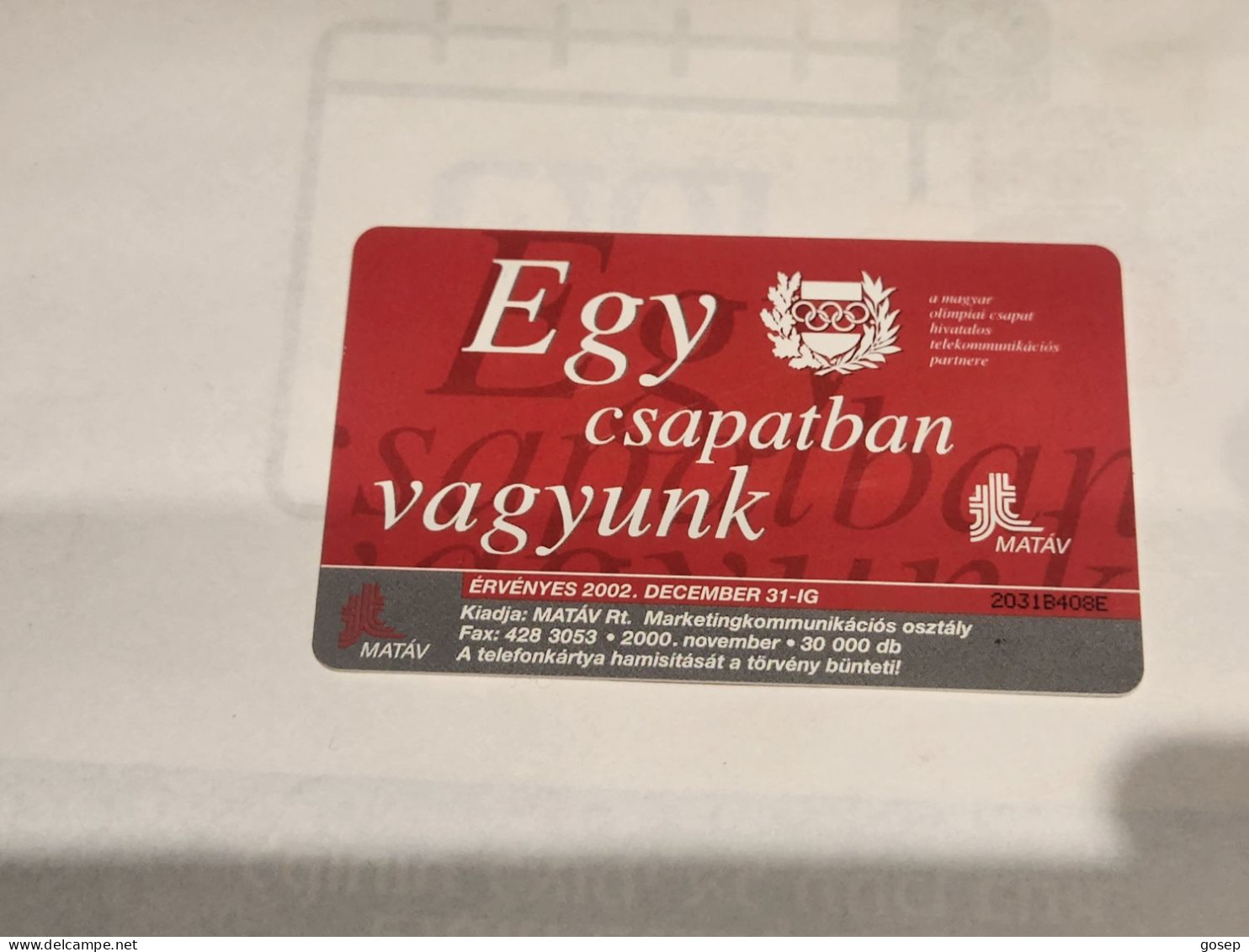 HUNGARY-(HU-P-2000-51)-Kovács Ágnes-(106)(500Ft)(2031B408E)(tirage-30.000)-used,card+1card Prepiad Free - Ungarn