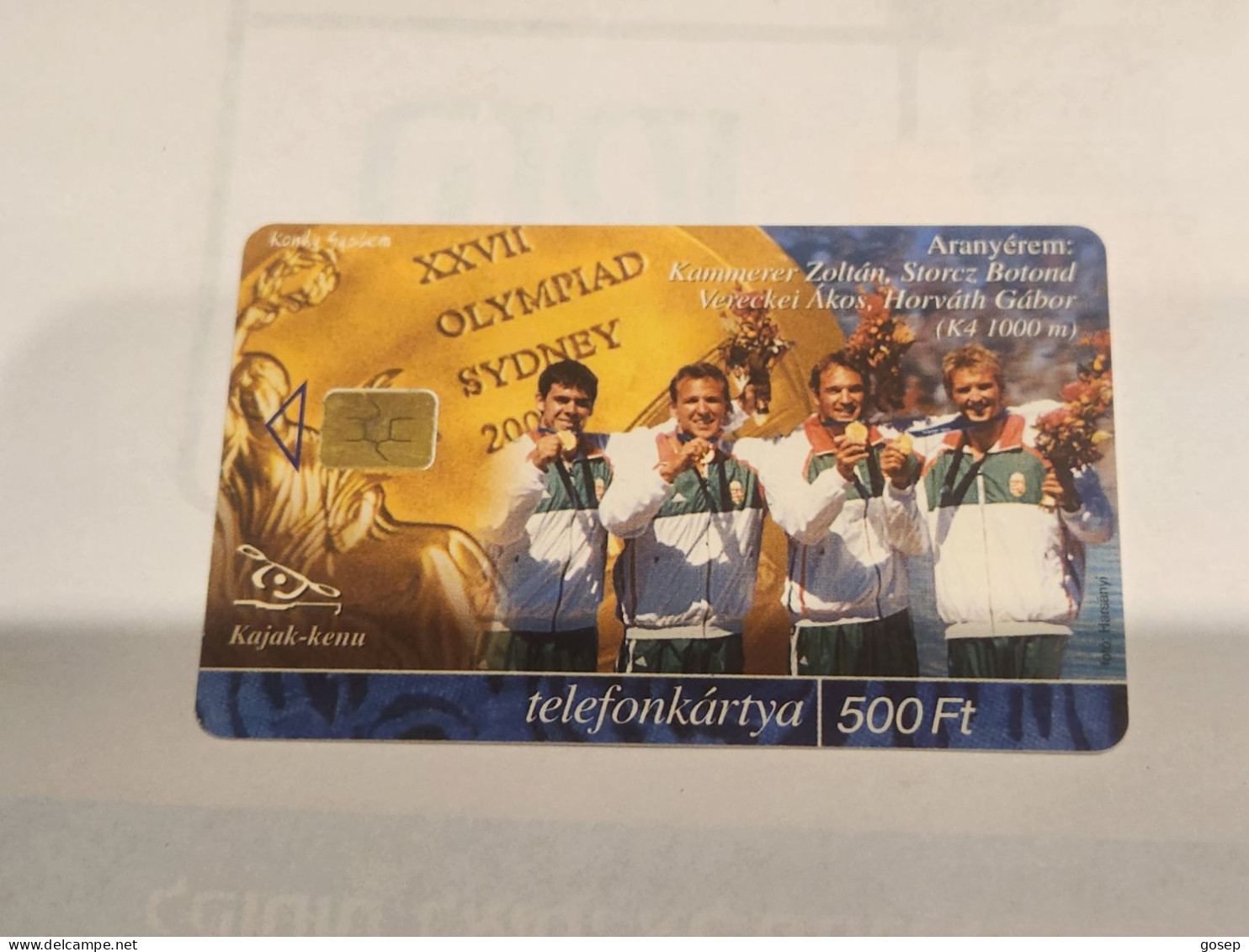 HUNGARY-(HU-P-2000-53)-Férfi Kajak 4-es-(109)(500Ft)(2031C5C82)(tirage-30.000)-used,card+1card Prepiad Free - Ungarn