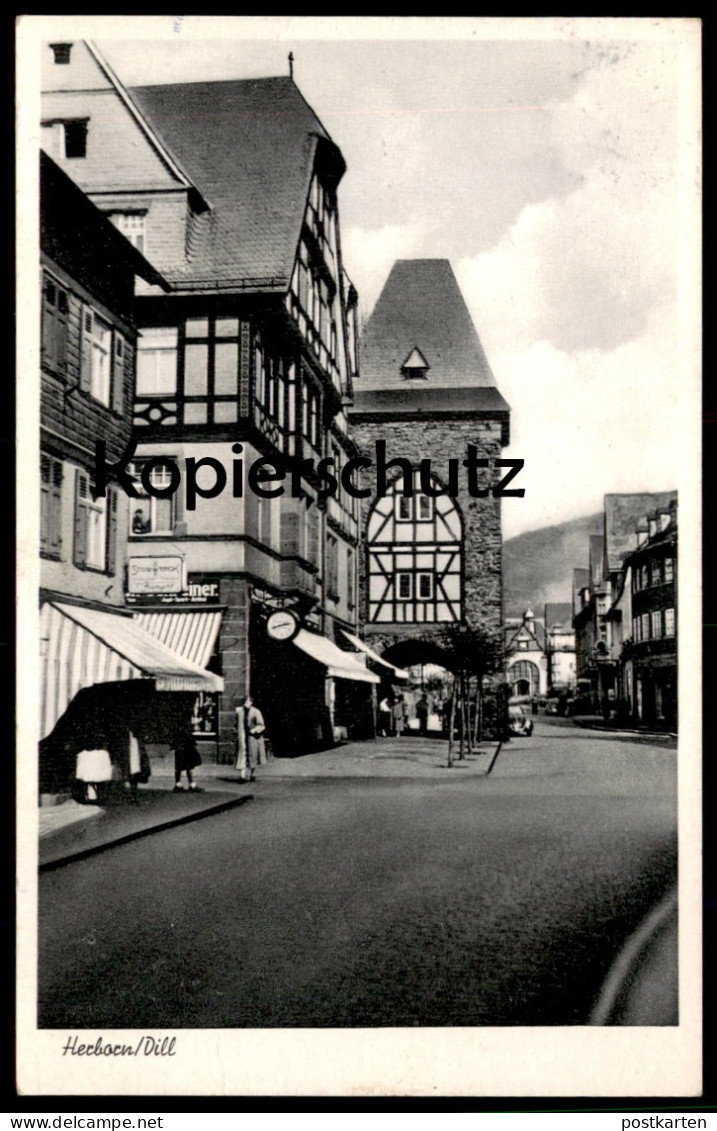 ALTE POSTKARTE HERBORN DILL MARIANNE BERGER PAPIER- SCHREIB- UND BÜROWAREN Ansichtskarte Cpa Postcard AK - Herborn