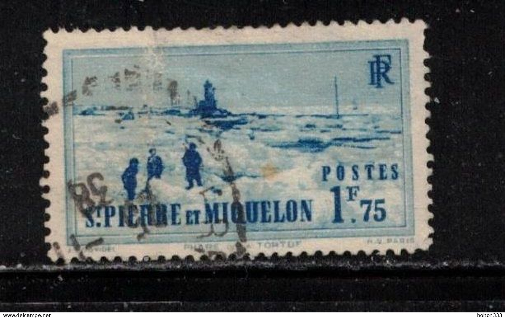 ST PIERRE & MIQUELON Scott # 197 Used - Tortue Lighthouse - Gebruikt