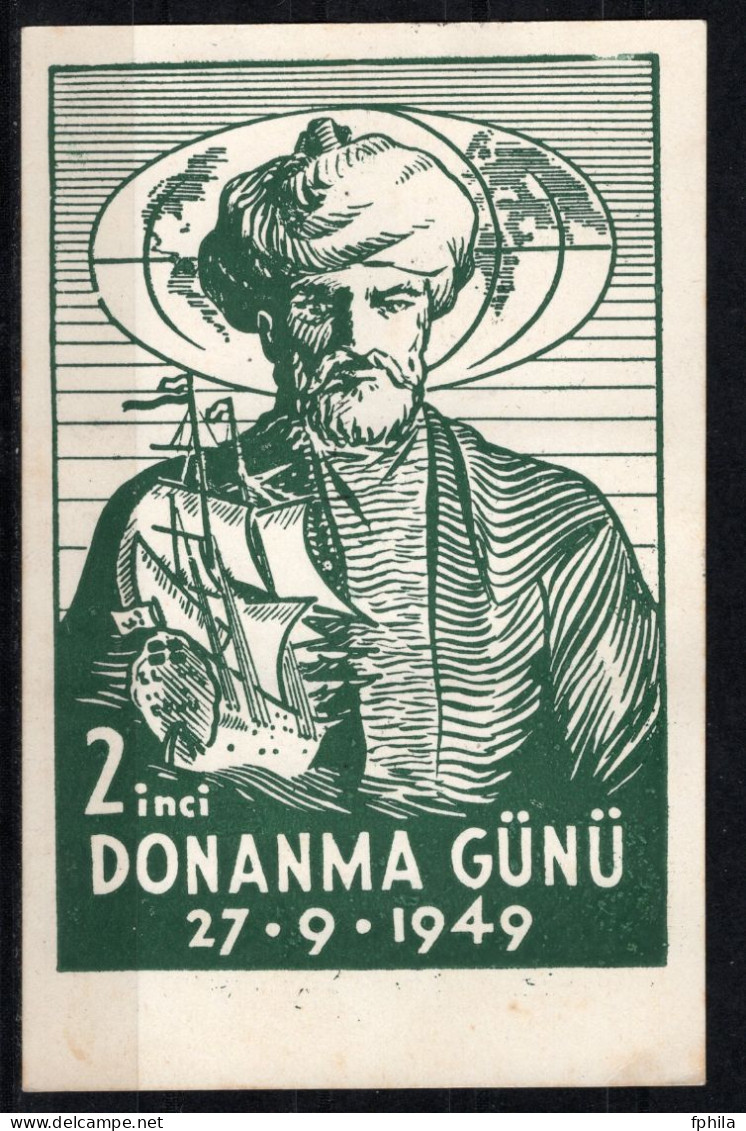 1949 TURKEY 2ND FLEET DAY SHIPS MAXIMUM CARD - Cartoline Maximum