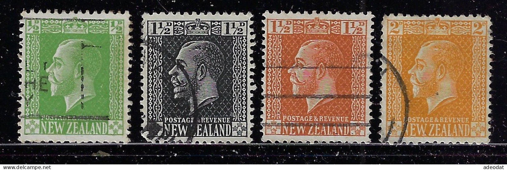 NEW ZEALAND 1915-16 KING GEORGE V SCOTT #144,161-163 USED - Used Stamps