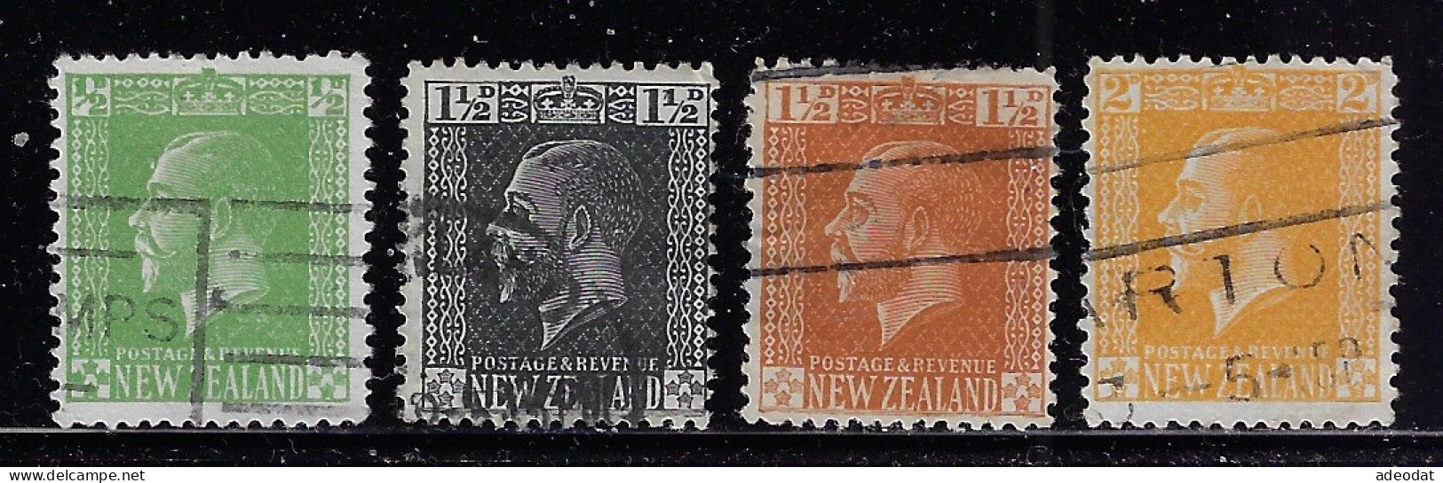 NEW ZEALAND 1915-16 KING GEORGE V SCOTT #144,161-163 USEd - Usados