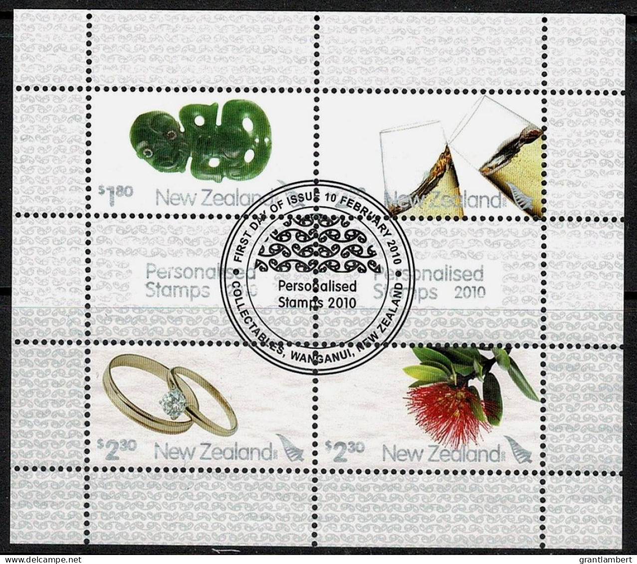 New Zealand 2010 Personalised Stamps Sheetlet Used - Oblitérés