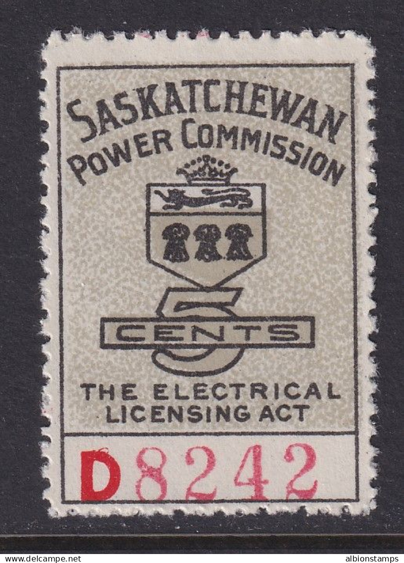 Canada Revenue (Saskatchewan), Van Dam SE14, MNH - Steuermarken