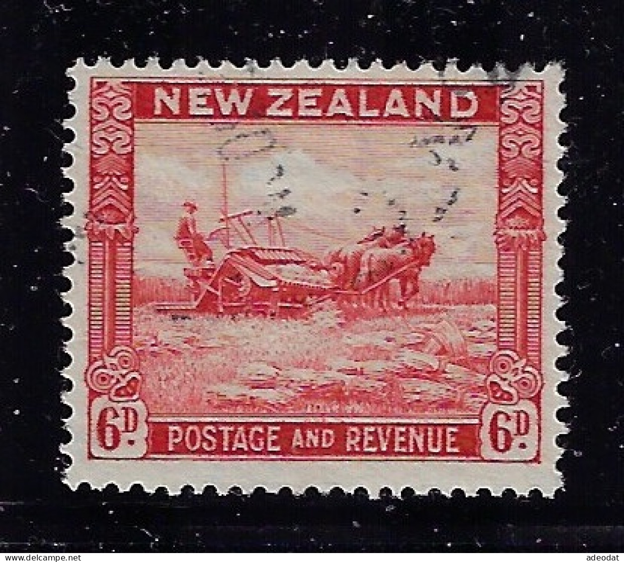 NEW ZEALAND 1935 HARVESTING  SCOTT #193 USED - Gebruikt
