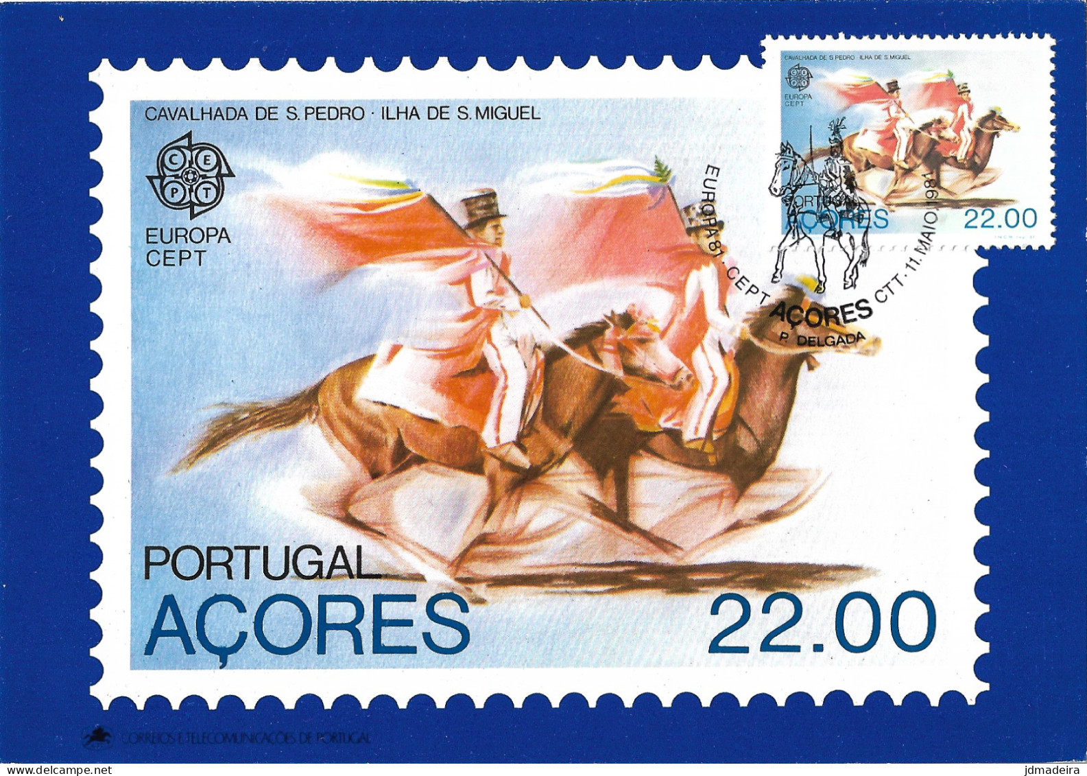 Portugal – 1981 Europa CEPT Azores Maximum Cart Carte Maximum - Briefe U. Dokumente