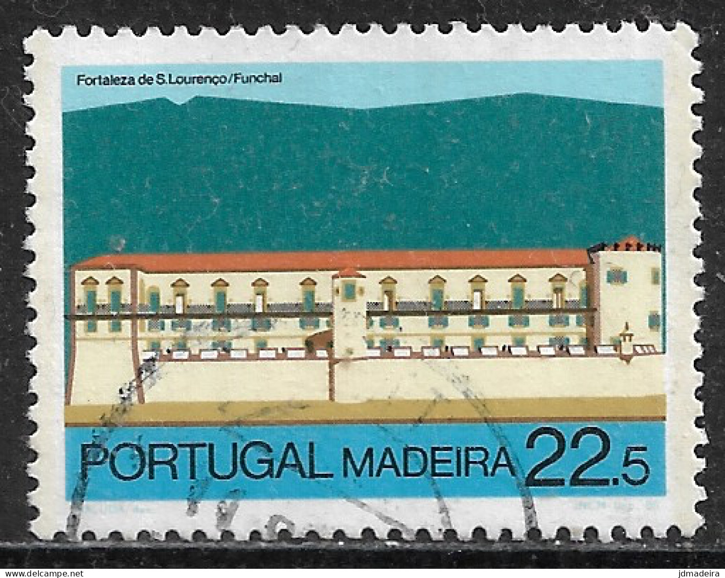 Portugal – 1986 Madeira Fortress 22.5 Used Stamp - Oblitérés