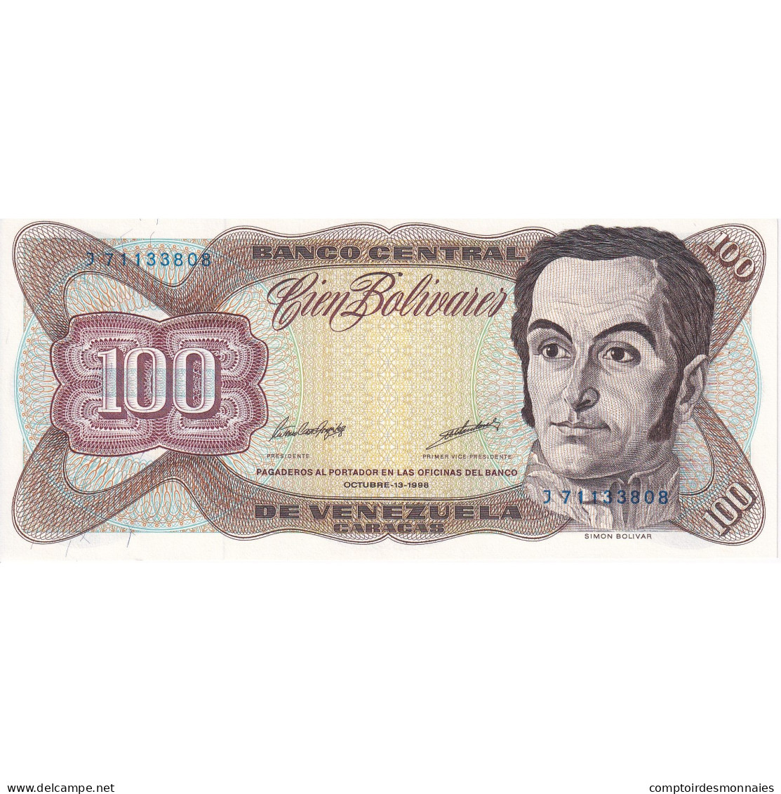 Venezuela, 100 Bolivares, 1998, 1998-10-13, KM:66g, NEUF - Venezuela