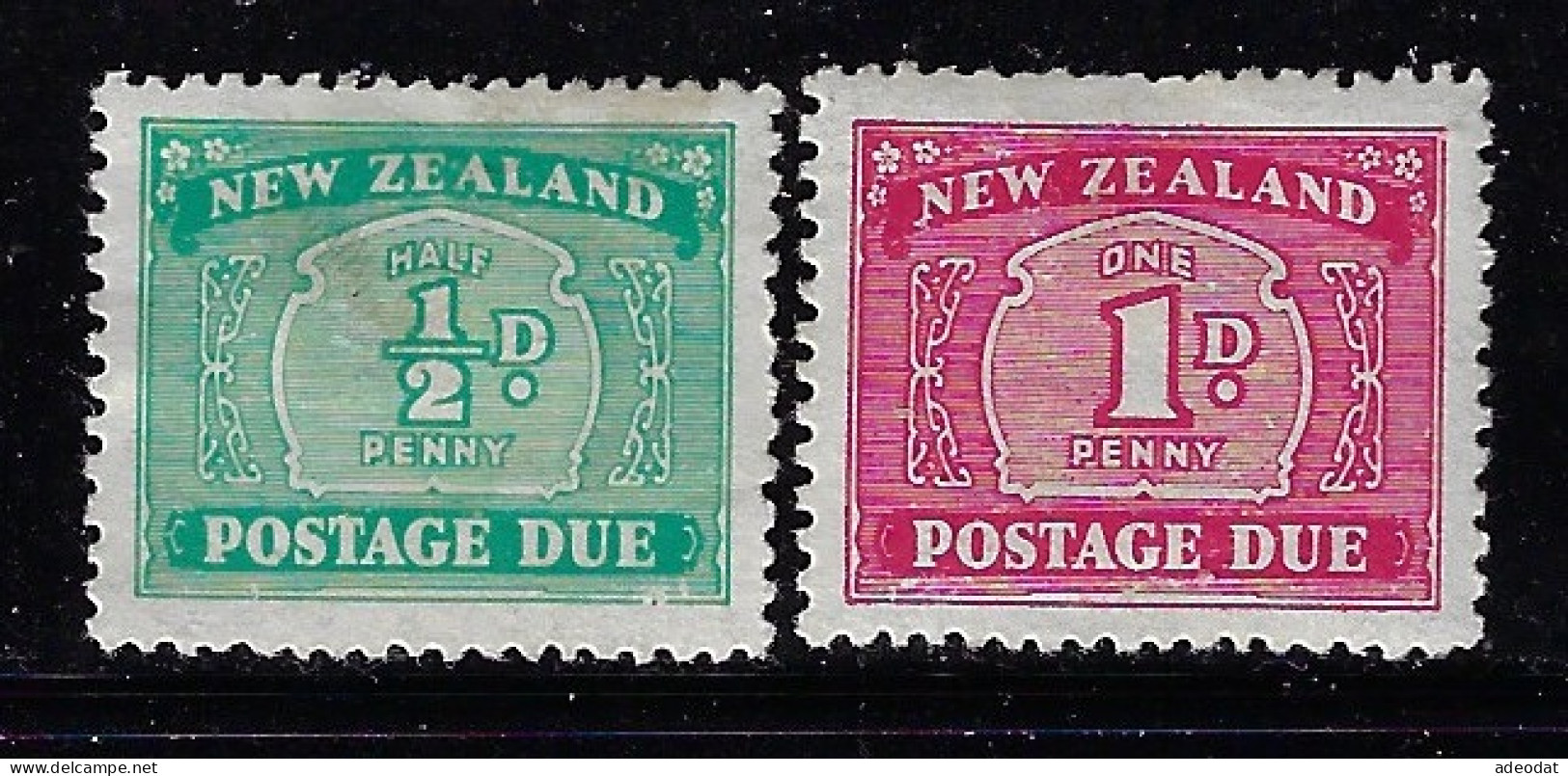 NEW ZEALAND 1939  POSTAGE DUE SCOTT #J22,J23 MH  . - Impuestos