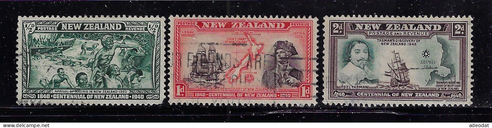 NEW ZEALAND 1940 SCOTT #229,230,232 USED CV - Oblitérés