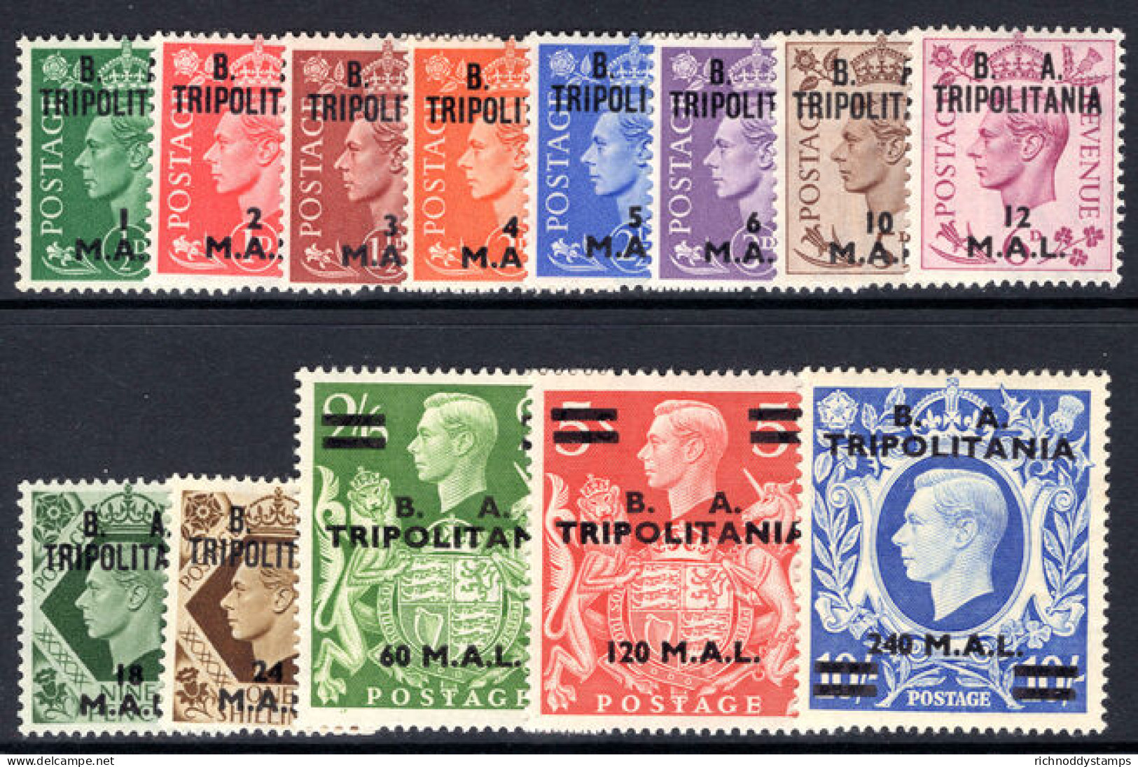 Tripolitania 1950 Set Lightly Mounted Mint. - Tripolitaine