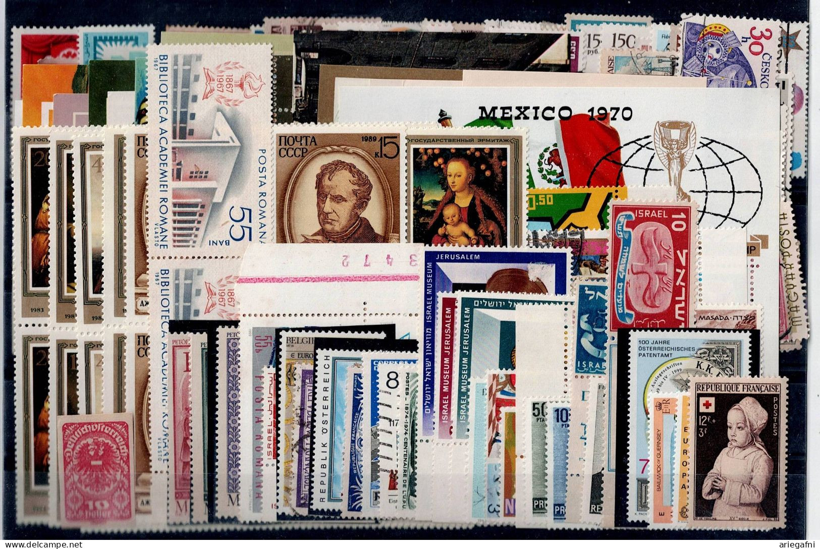 LOT OF 234 STAMPS MINT+USED+ 16 BLOCKS MI-90 EURO VF!! - Collections (sans Albums)