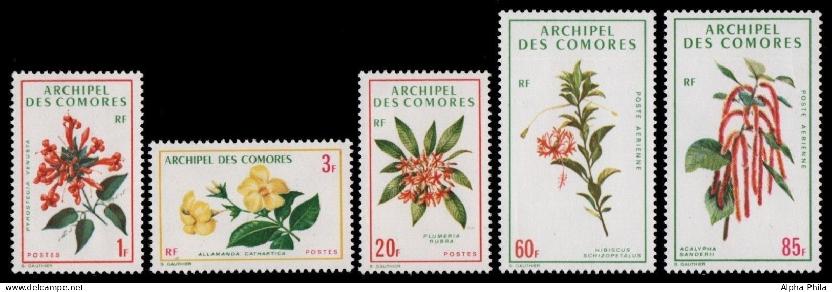 Komoren 1971 - Mi-Nr. 124-128 ** - MNH - Blumen / Flowers - Comores (1975-...)