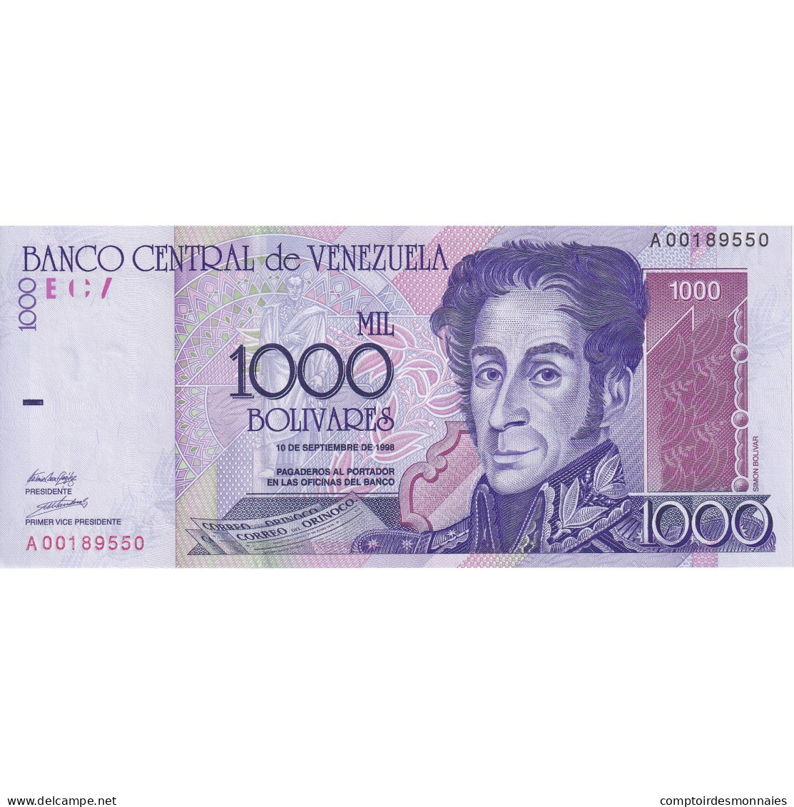 Venezuela, 1000 Bolivares, 1998, 1998-09-10, KM:79, SUP+ - Venezuela